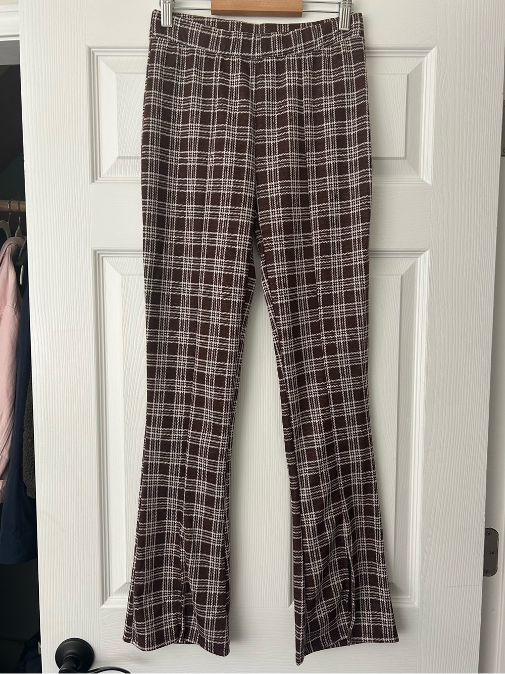 Urban Outfitters split hem plaid pants